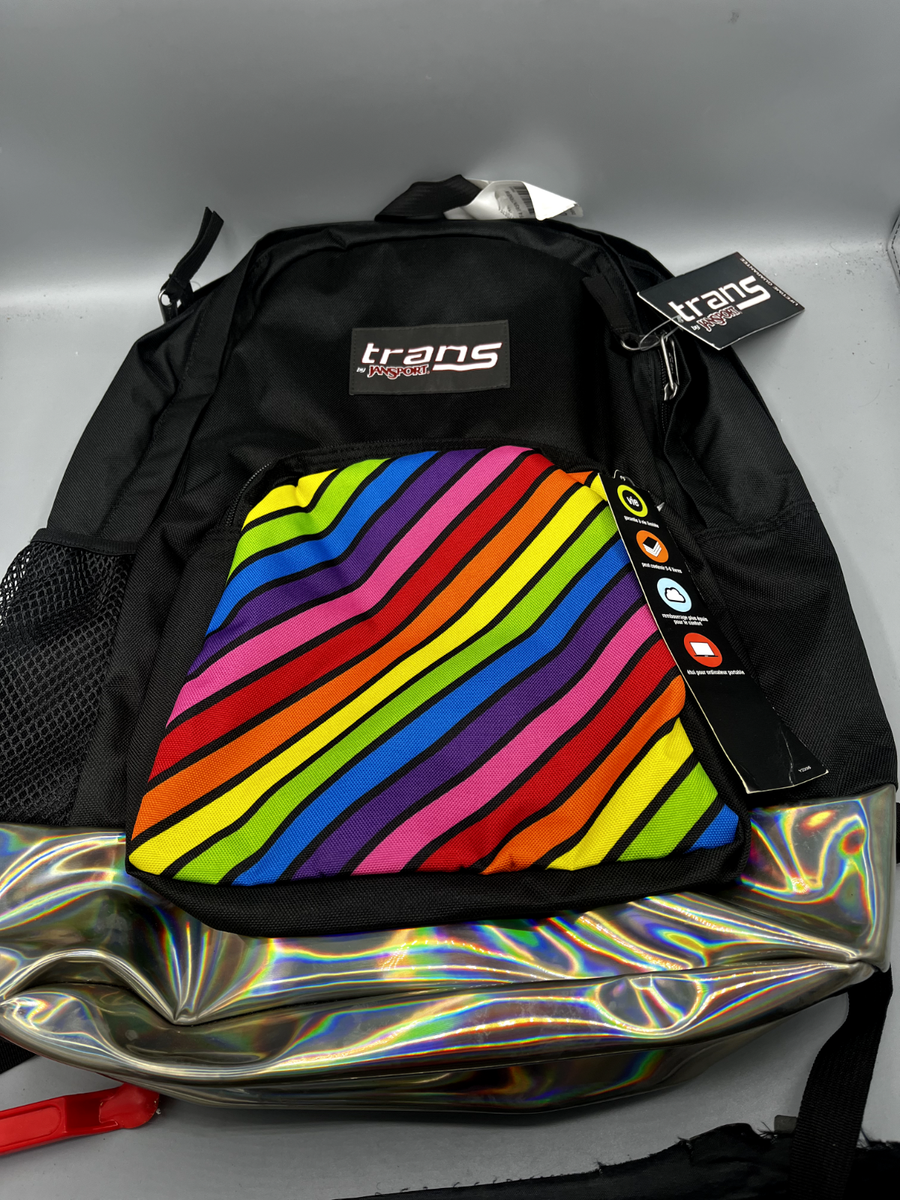 Trans by JanSport 17.5" Overt Backpack - Iridescent Rainbow NEW  772204732482| eBay