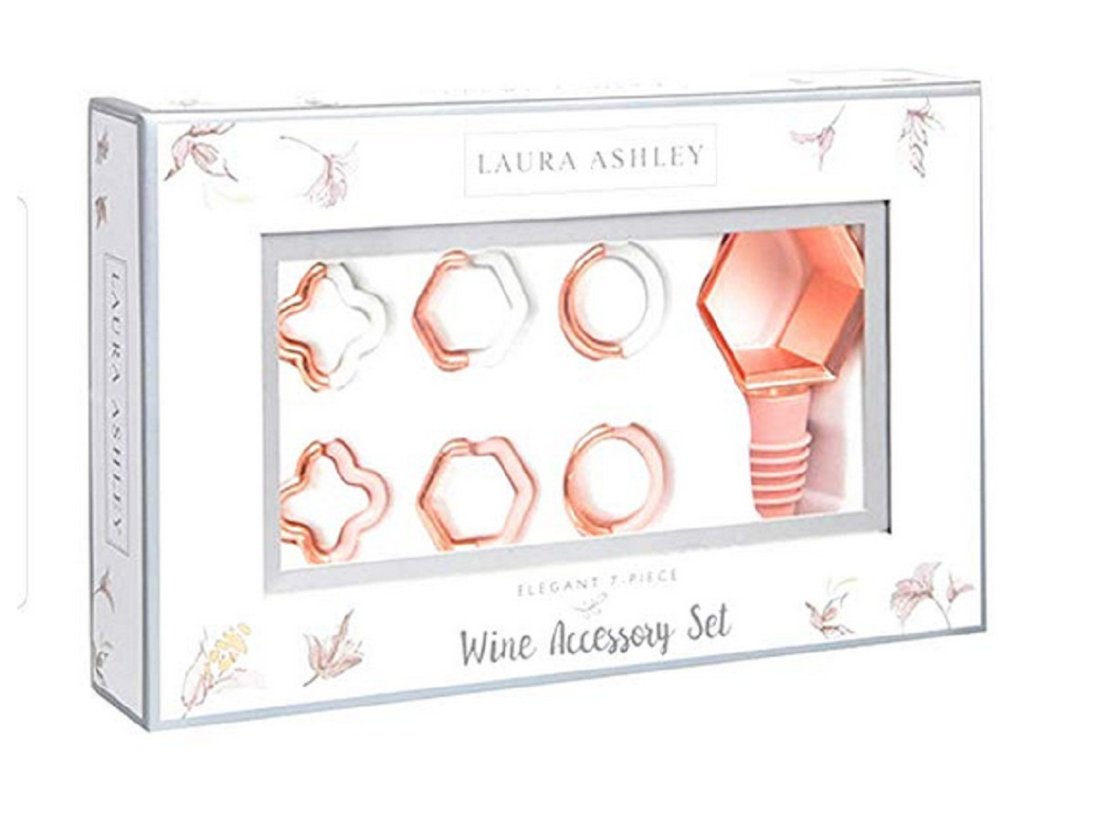 LAURA ASHLEY элегантный набор из 7 винных аксессуаров из розового розового золота с подвесками 2790₽