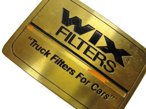 Wix Filters Belt Buckle "Truck Filters For Cars" Ampersand Brass Michigan