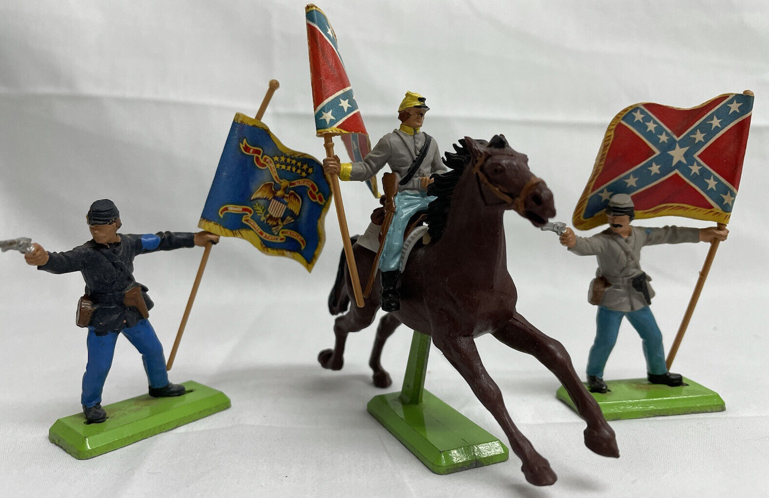 Britains Deetail Metal Based US Cavalry 3 Pieces 1978