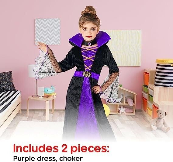 Kids Dracula Costume Purple Vampire Cloak For Halloween Purim Masquerade ▻   ▻ Free Shipping ▻ Up to 70% OFF