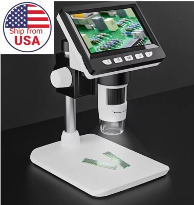 4.3'' 2MP 1000X Electric Digital Microscope Magnification Rechargeable Electronic