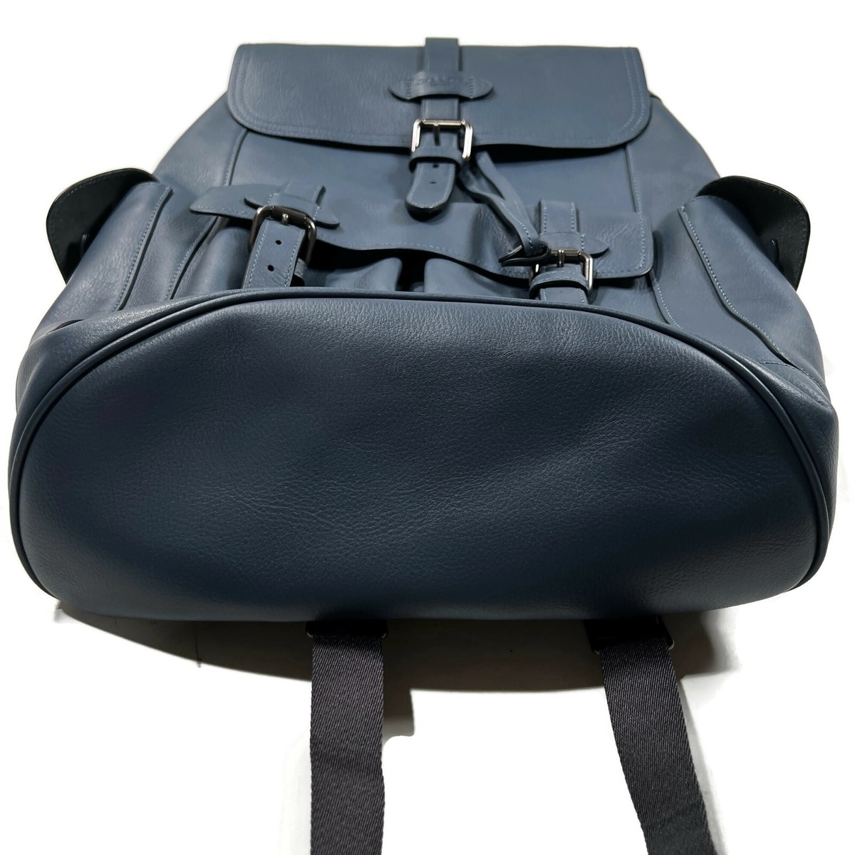 Coach Hudson Leather Backpack Teal Blue Bucket School Work