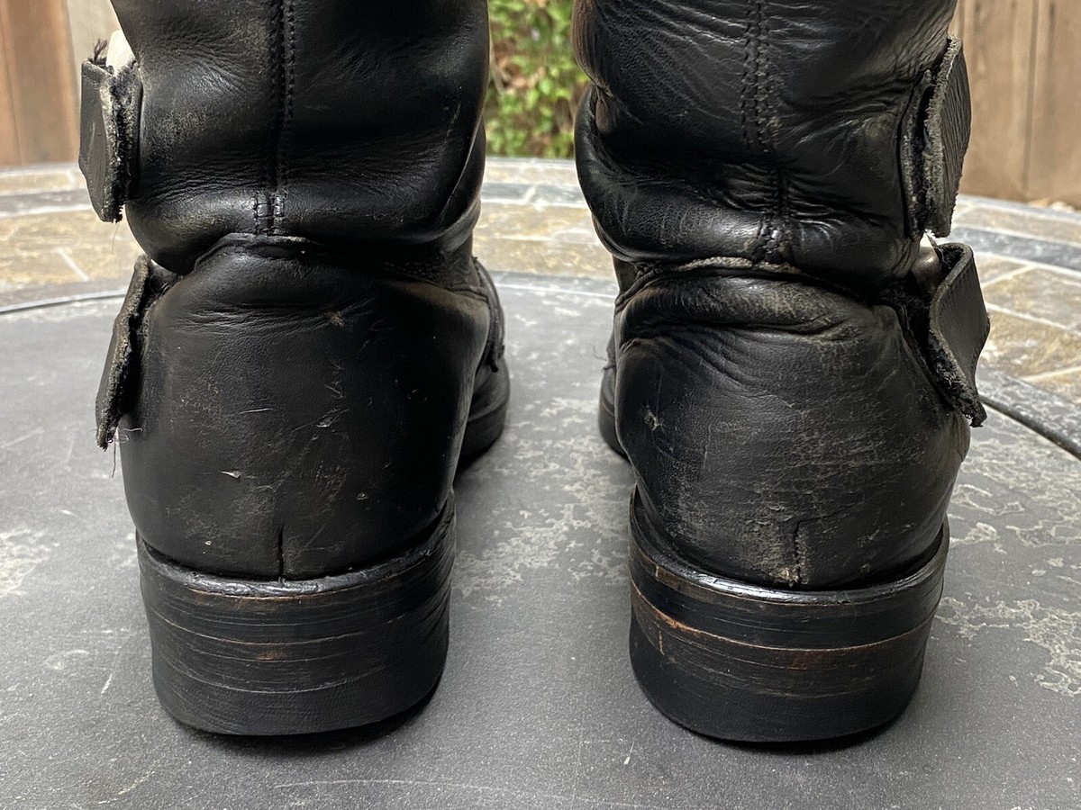 Chippewa Black Leather Odessa Rally Biker Riding Boots Mens Size