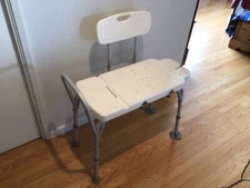 Bath Tub Transfer Bench Heavy Duty Bath Shower Chair w/Adjustable w/Arms