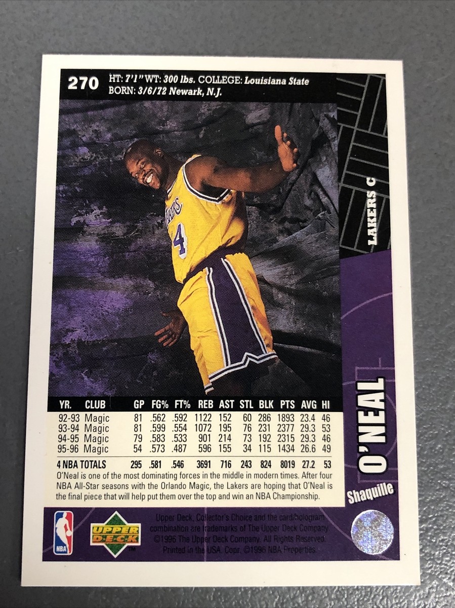 1996-97 Collector's Choice Shaquille O'Neal #270 | eBay