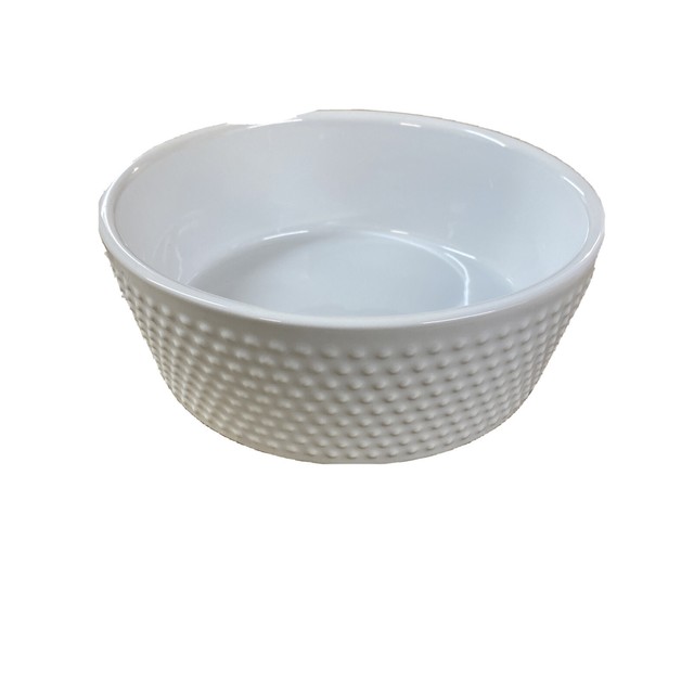 4 Cup Stoneware Pet Bowl BOOTS & Barkley White Polka Dot 32 Ounce for