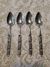 Viola Voila Oneida Community Flatware Set Of 4 Serrated Fruit Spoons A3