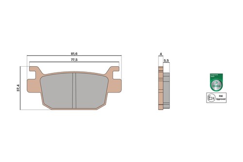 2 Plaquettes De Frein Avant Malossi MHR Synt Pour MBK Cityliner / Skycruiser 125 - Neuf Sous Blister