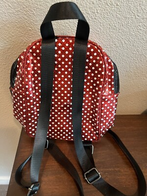 Disney Mini Backpack Minnie Mouse Polka Dot Glitter Red Black Adjustable Bag Disney Minnie Mouse Polka Dot Mini-Backpack main image 2