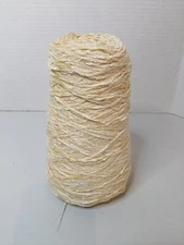 Silk City Fibers Rayon Cone Yarn Chenille Luxury 1300 YPP Cone Cream 11.3oz