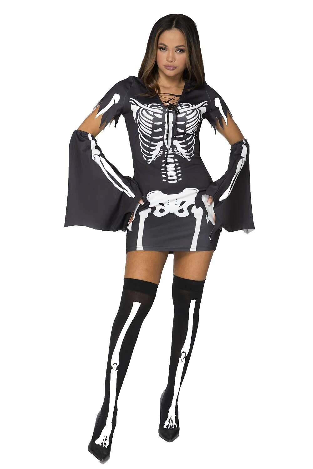 Poliéster Esqueletos y zombis disfraces para mujeres