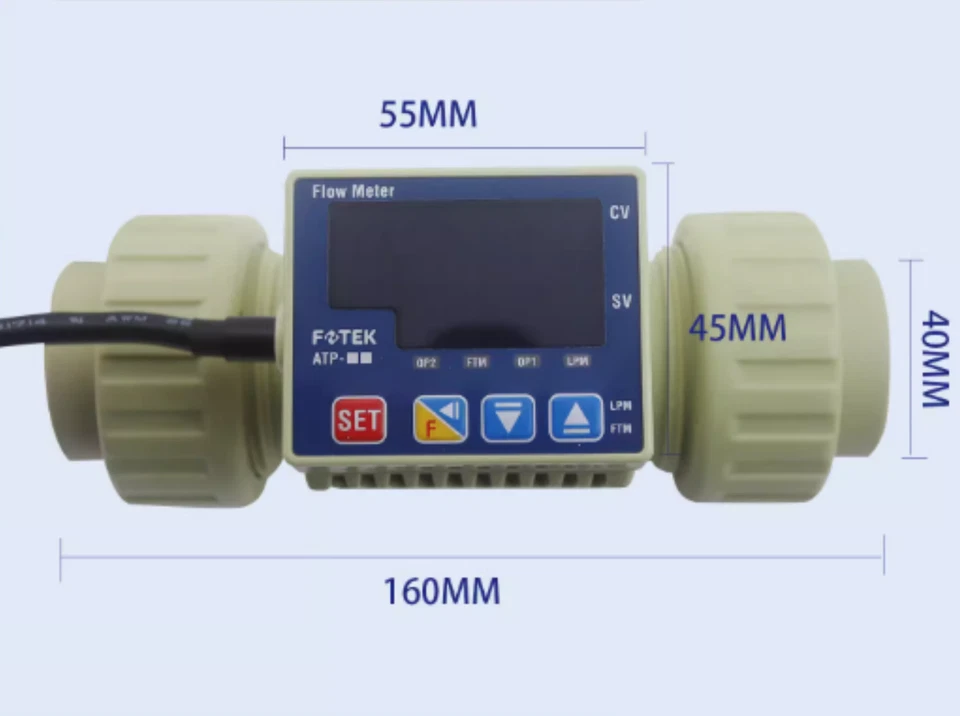 1PC New Fotek ATP-25-RS-PVC-JIS-EPDM Paddle Wheel Flow Meter Brand Free Ship - Image 3 of 3