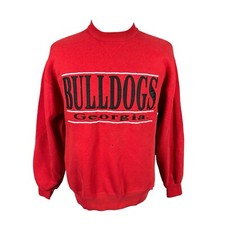 Vtg 80s 90s Russell Athletic Men L Georgia Bulldogs Football Pullover Sweatshirt