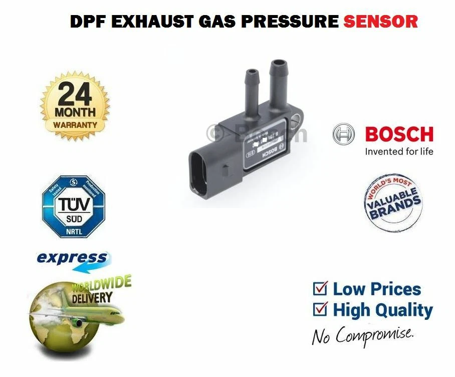 FOR VW POLO 1.2 1.6 TDI 2009 2014 NEW DPF EXHAUST PRESSURE SENSOR