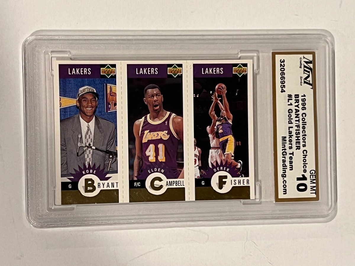 1996 Collector's Choice Kobe Bryant #L1 (GOLD) (ROOKIE CARD) 10 GEM MINT