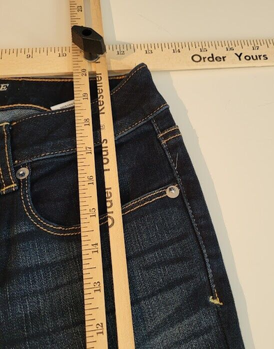 American Eagle Outfitters Stretch Skinny Blue Dark Wash Jeans Womens 4 Short - Picture 7 of 14