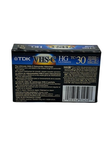 TDK VHS-C 30 HG Ultimate sellado de fábrica - Imagen 2 de 2