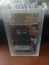 2017 SELECT PRIME SIGNATURES PRIZM BLACK LAUNDRY TAG NIKE  KAREEM HUNT 1 OF 1 RC