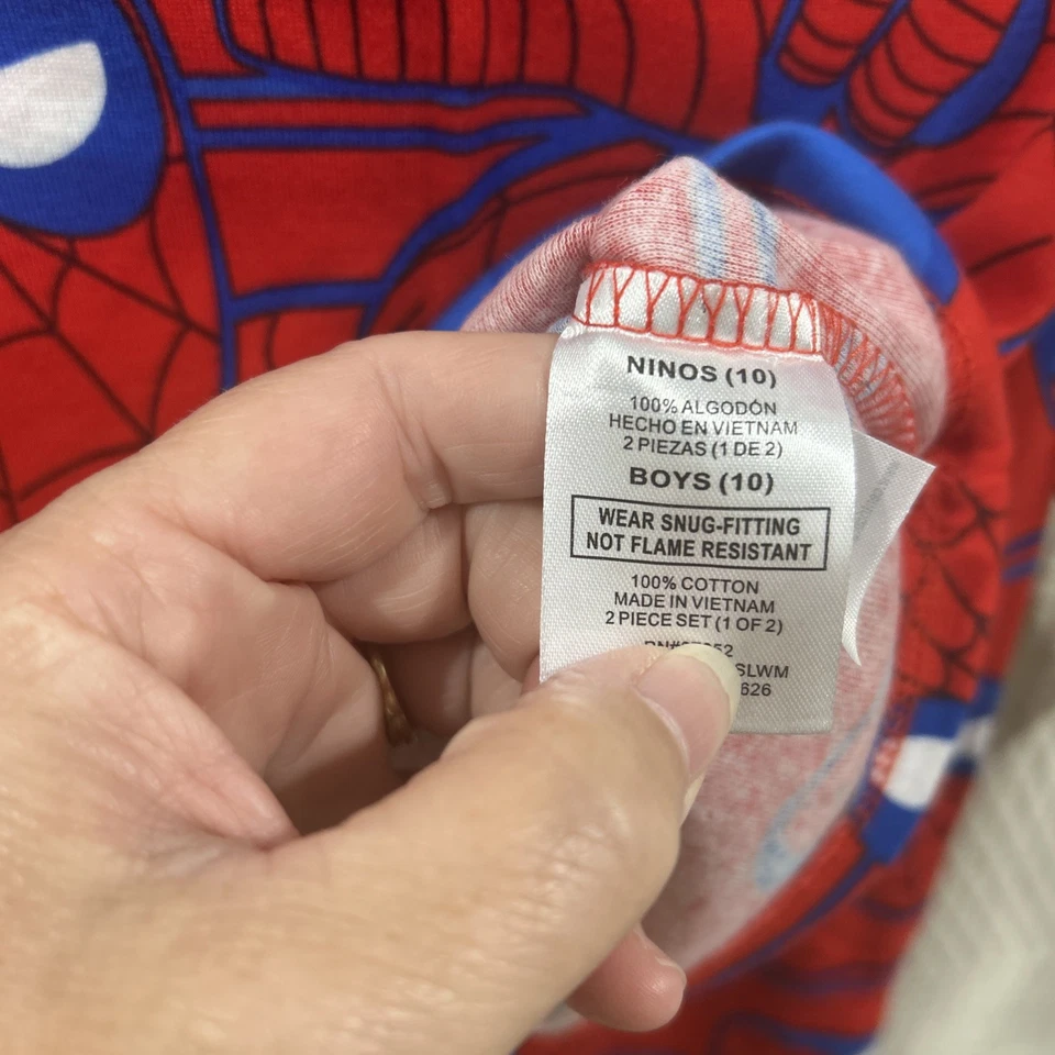 Spider-Man 2 Piezas SS Tejido Pj Set Talla 10 Nuevo Foto 4 de 4