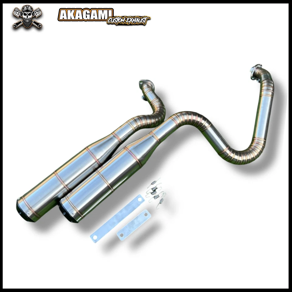2into2 Custom Loud Exhaust Fits Harley Davidson Breakout 2013-2025 - Stainlees - Image 4 of 4