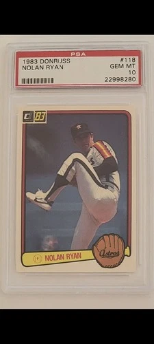 1983 Donruss - Nolan Ryan #118 PSA 10 Houston Astros