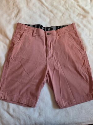  PLUGG Men's Stretch Waist Flat Front Shorts Rose Pink Size 34