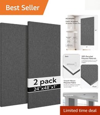 Large Acoustic Panels 2 Pack 48''x24'' - Sound Absorption for Studios