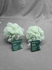 2 -EcoTools Charcoal Ecopouf Bath Sponge Shower Loofah Exfoliating Mesh