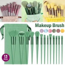 Complete 13-Piece Makeup Brush Set with Synthetic Bristles and Ergonomic Design