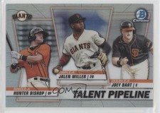 2020 Bowman Talent Pipeline Trios Chrome Hunter Bishop Jalen Miller #TP-SFG 0o6v