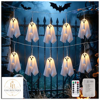 Halloween Lichterkette 2,7M Gespenst 8 Modi Mit Timer IP44 Deko FüR Garten