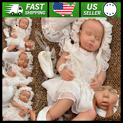 Reborn Baby Doll 18 Inch Realistic Full Silicone Soft Body with Clothes Bottle