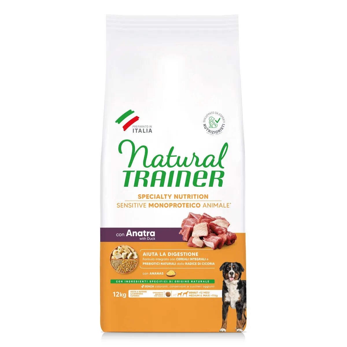 Natural Trainer Sensitive Adult Medium & Maxi Con Anatra - Set %: 2 X 12 Kg - Immagine 2