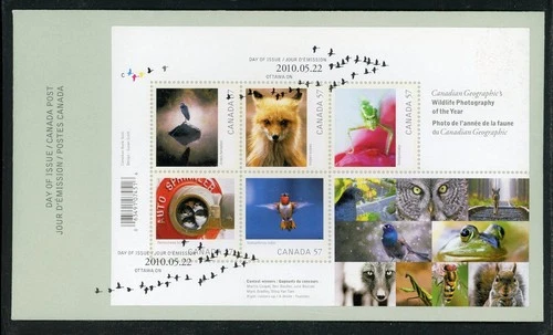 CANADA 2010 FIRST DAY COVER, WILDLIFE PHOTOGRAPHY OF THE YEAR !! L184