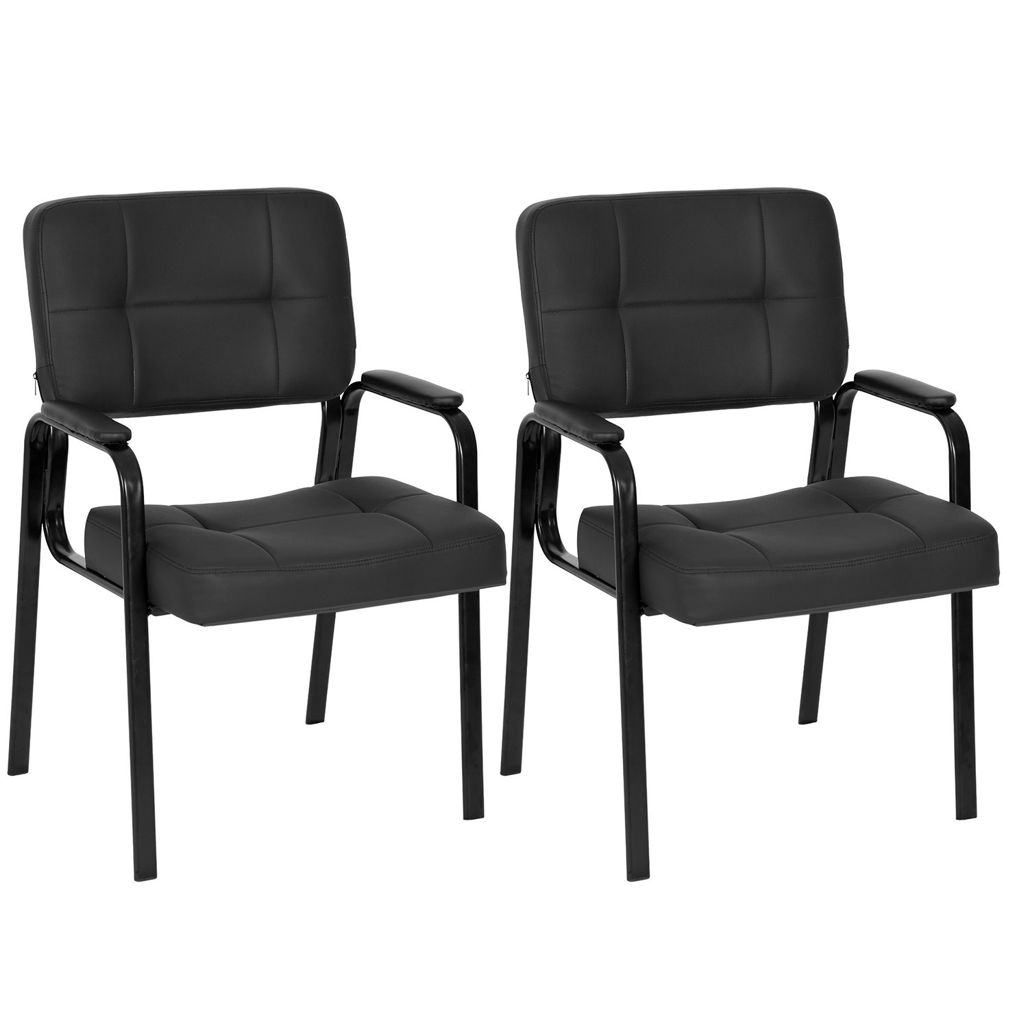 S Set Of 2 Reception Chairs Conference Chairs With Arms Lumbar