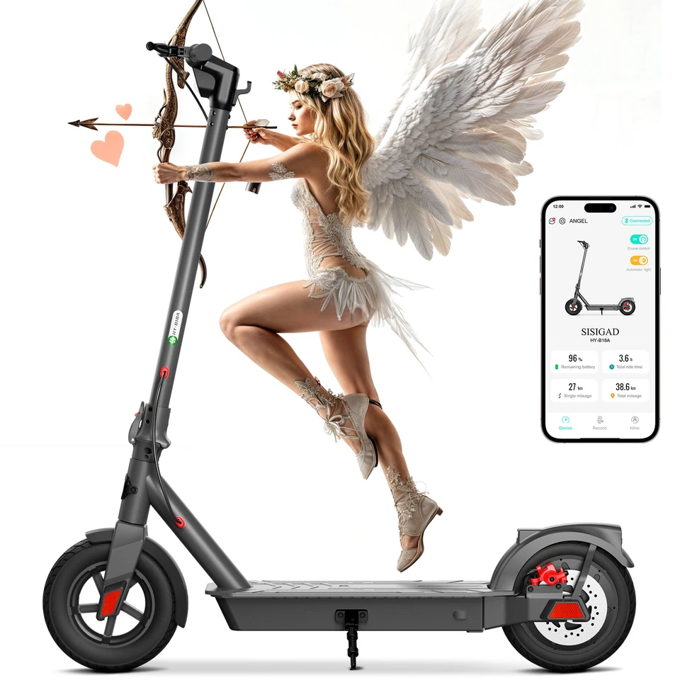 SISIGAD NEU E-Scooter 500W Elektroroller 42KM Faltbar Escooter Elektro Roller Nein-ABE