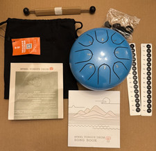 Steel Tongue Drum 6 Inch 8 Notes Metal Percussion Instrument for Meditation NEW