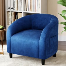 Modern Accent Chair for Living Room ,Velvet Barrel Chair Upholstered Comfy Chair