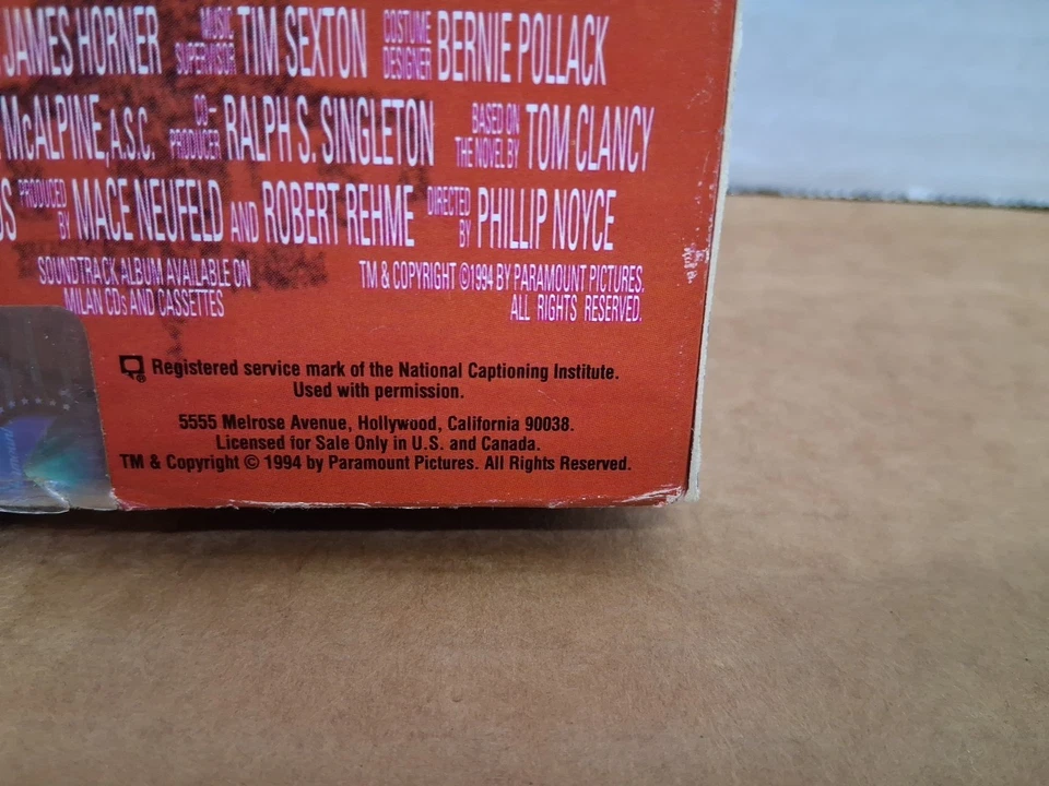 Clear and Present Danger (VHS 1994) Action Thriller - Harrison Ford, James Earl  - Image 4 of 4