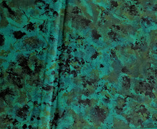 1.5 yards Marcus brothers mottled green teal cotton quilting fabric oop vintage