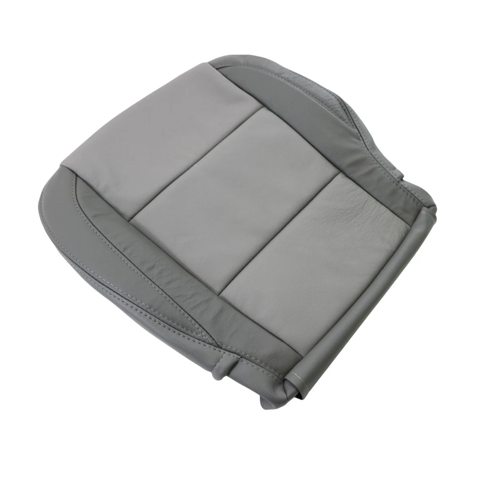 Cubierta de asiento de cuero inferior del conductor gris 2 tonos para Nissan Armada Titan 2005-2015 Foto 4 de 4