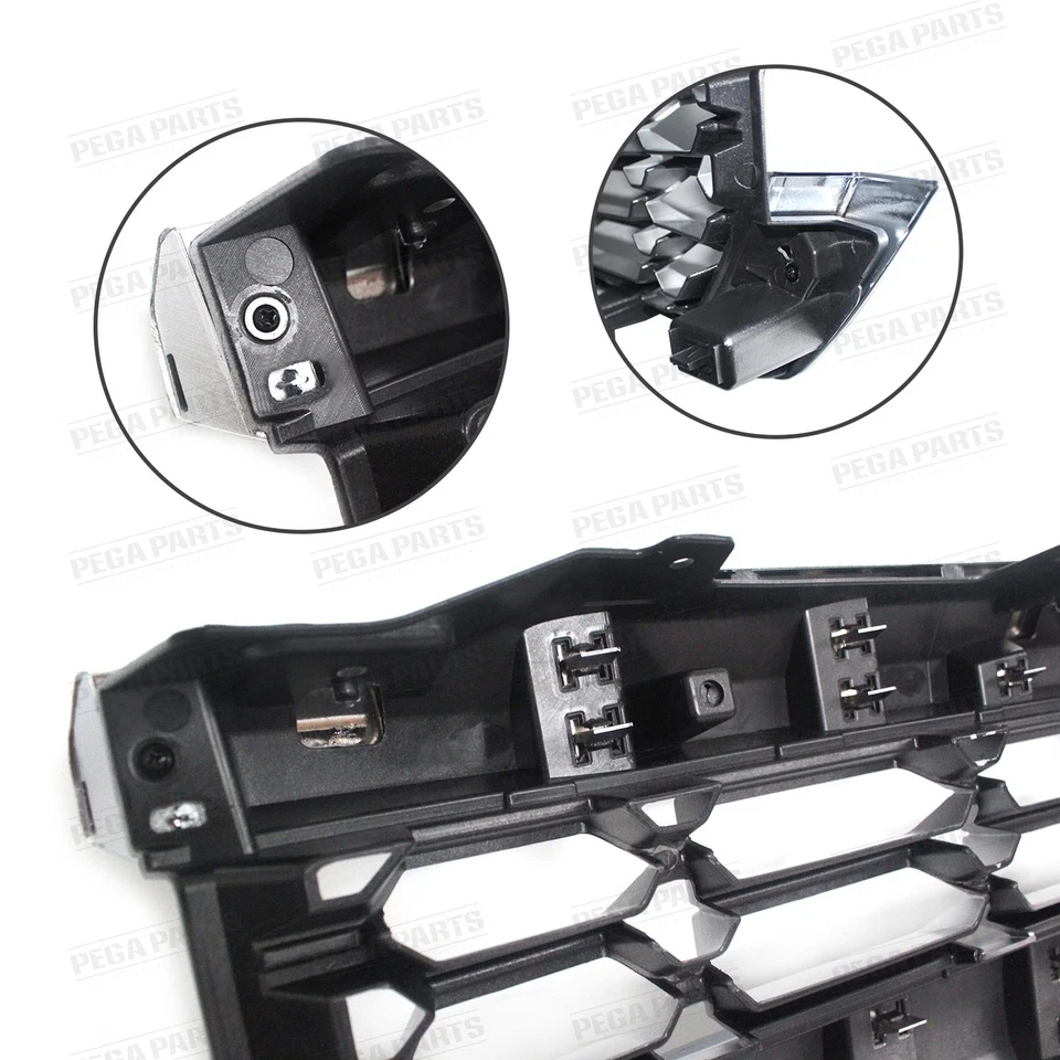 Front Upper Bumper Grille Chrome For 2016-2018 Chevrolet Silverado 1500 84134045 Foto 4 de 4