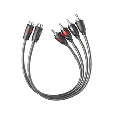 1ft RCA 1 Female to 2 Male Audio Speaker Y Adapter Splitter Cable (2 Pack)