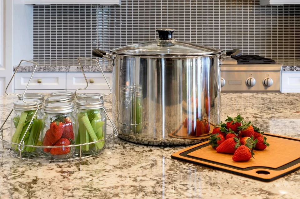 Barton 20Qt Canner With 7 Jars Temp & Rack Multi Use Stainless Steel Canning - Image 2 of 4