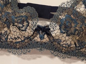 Dita Von Teese Evelina Underwire Bra in Ocean Blue - Size 34D