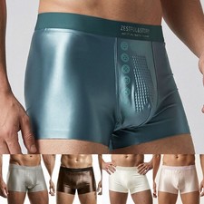 Herren Boxershorts Eis Seide Satin Gefühl gl...