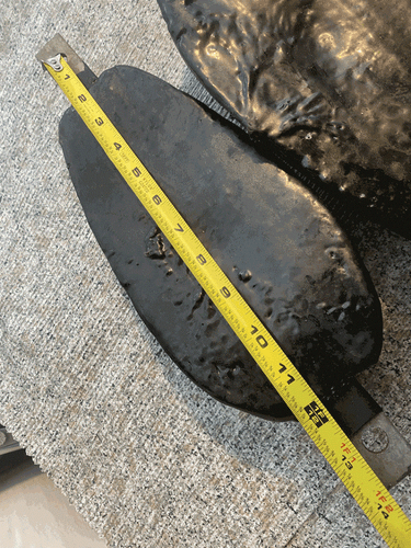 2ea (pair of) Large BOAT HULL ZINC ANODE BOLT ON 13 in to center of holes - Bild 4 von 5