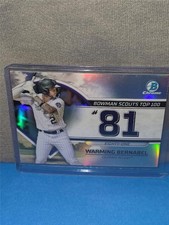 2023 Bowman Chrome Scouts Top 100 Warming Bernabel Refractor #BTP-81 Rockies