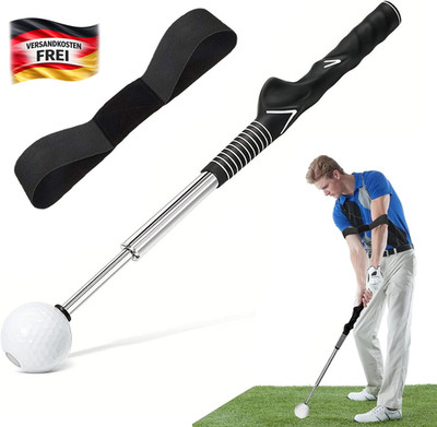 Einziehbare Golf Trainingshilfen Mit Golfschwung-Armband, Telescopic Golf Swing 